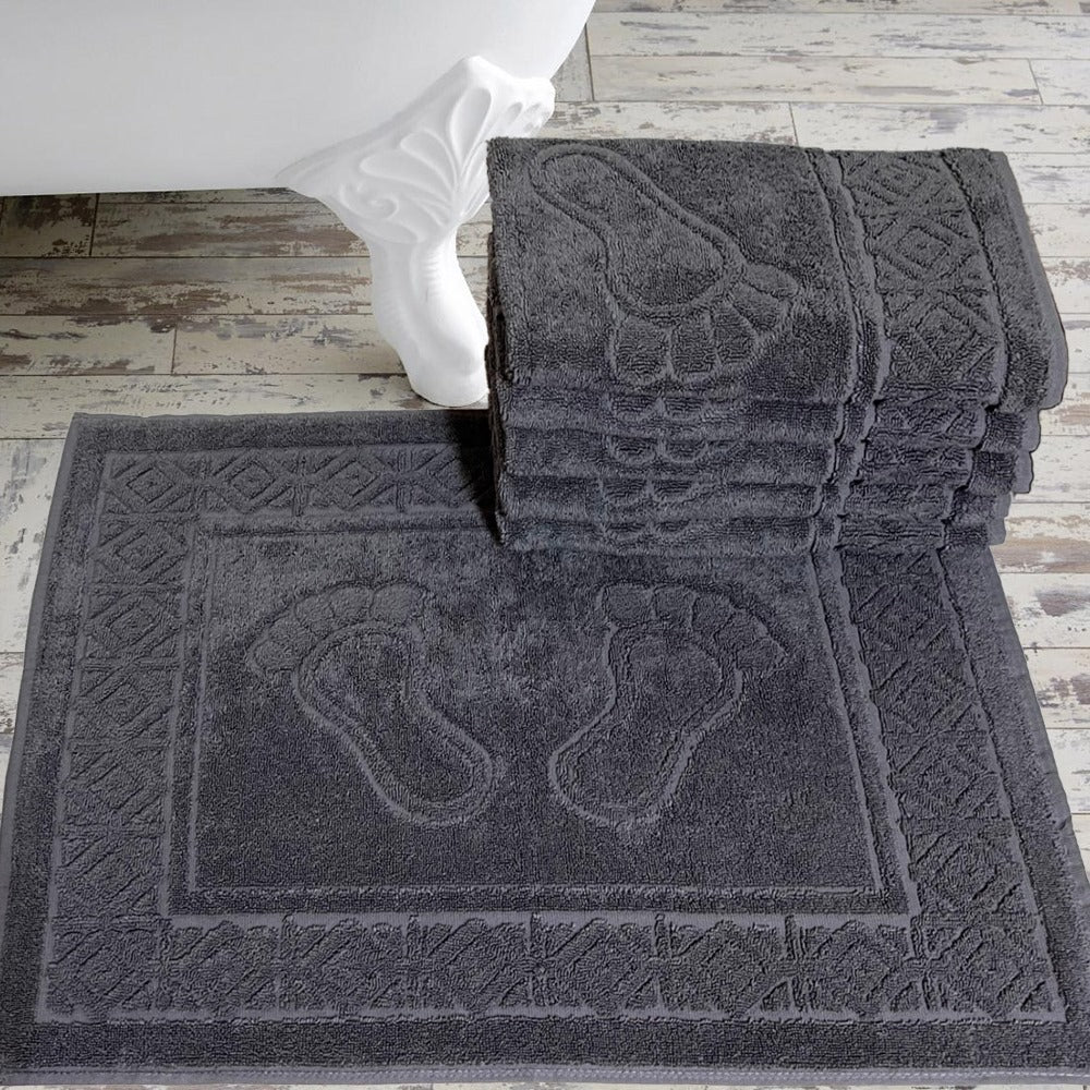 Otel Tipi Ayak Havlusu Gri 50x70 cm