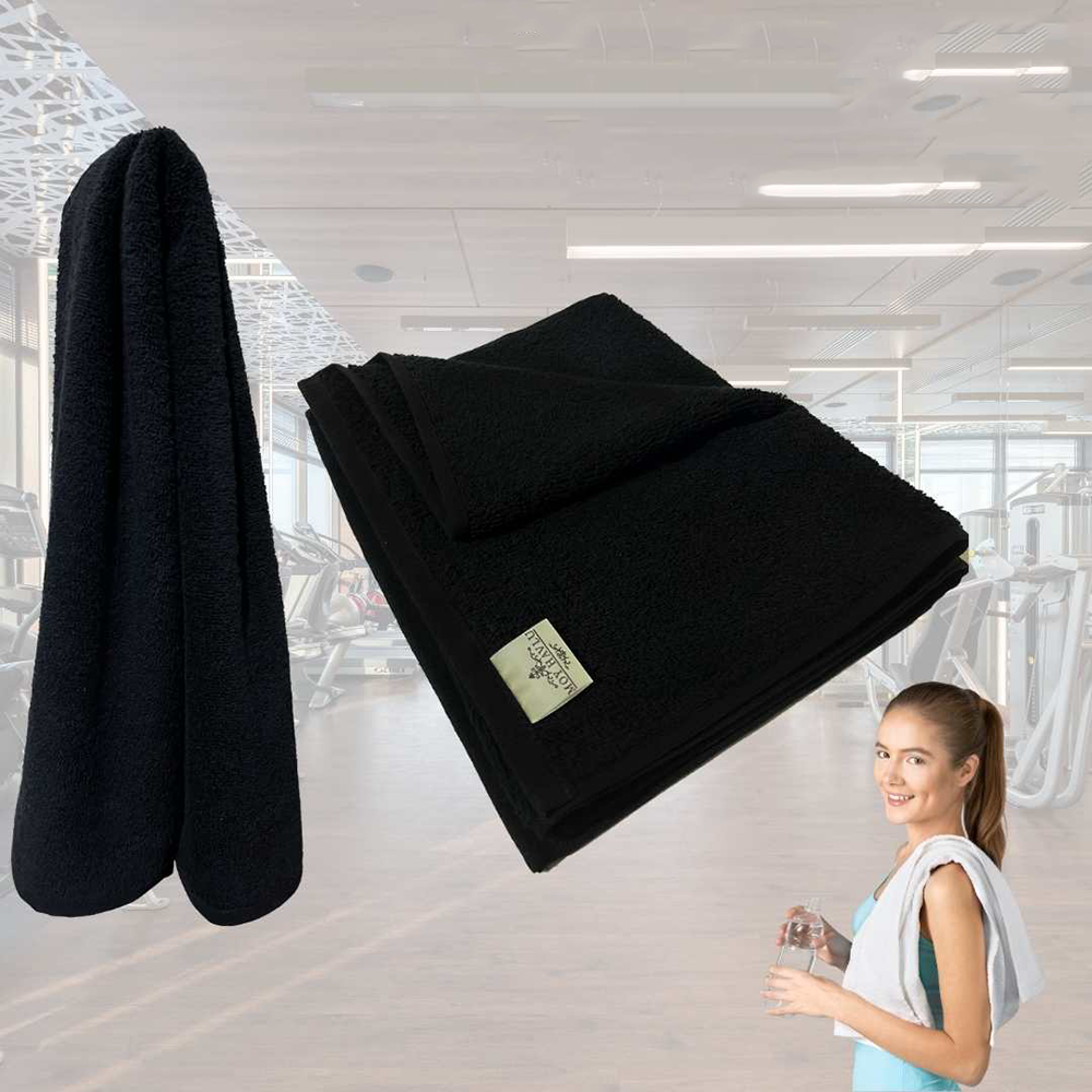 Spor Havlusu Siyah 30x100 cm